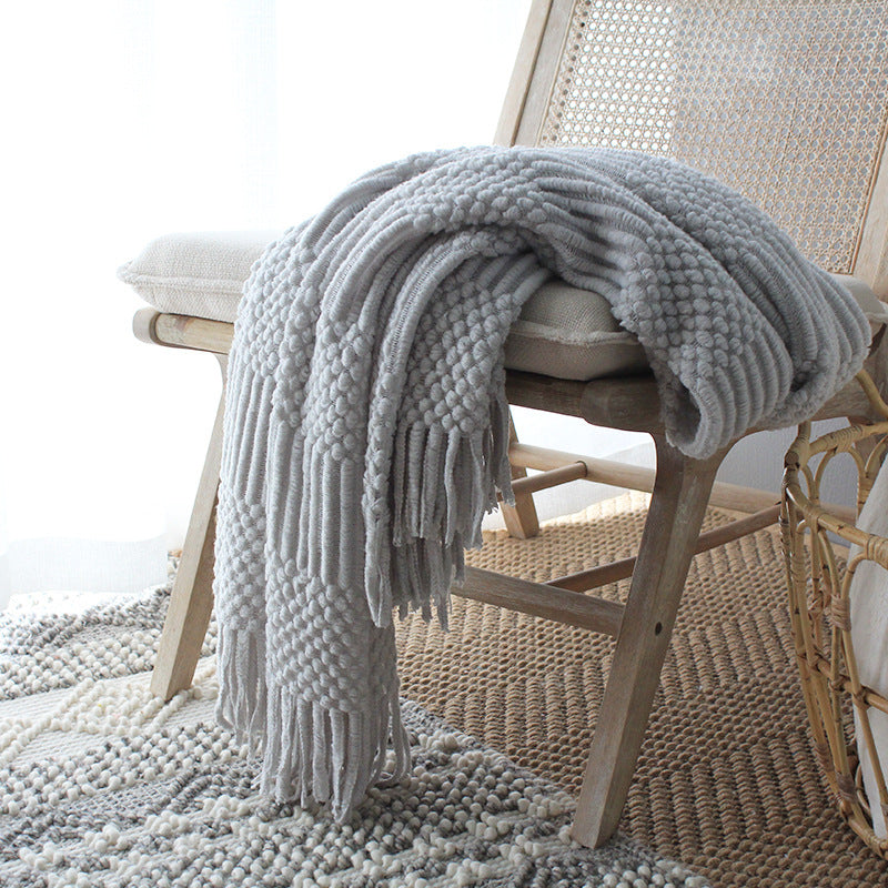 Pledd 127x170 cm, Strikket nordisk pledd