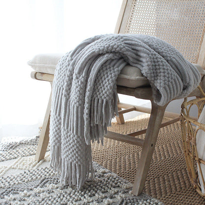 Pledd 127x170 cm, Strikket nordisk pledd