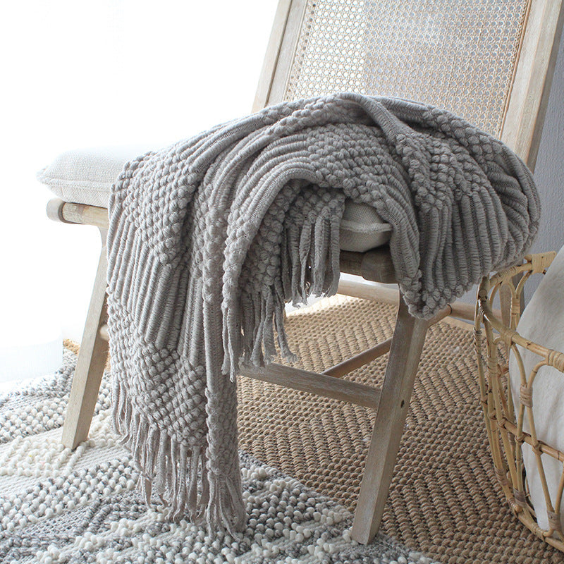 Pledd 127x170 cm, Strikket nordisk pledd