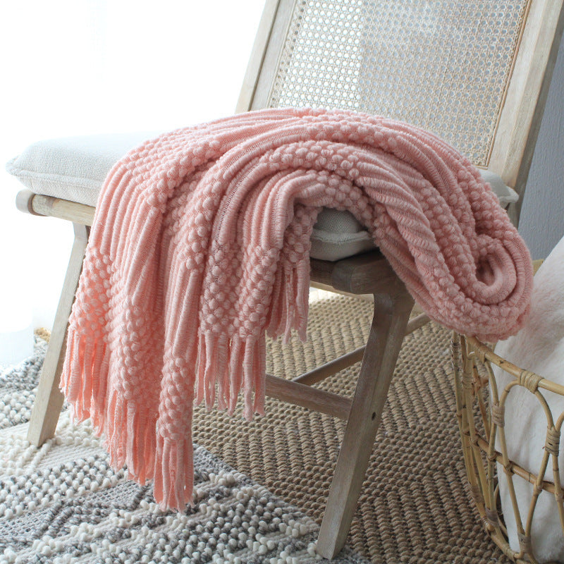 Pledd 127x170 cm, Strikket nordisk pledd