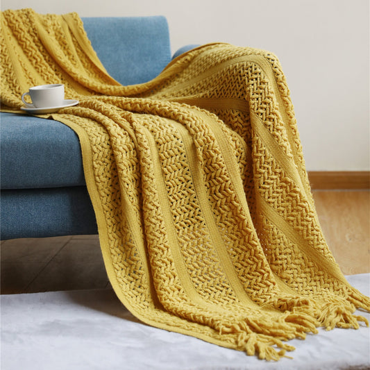 Pledd 127x180 cm – nordisk strikket