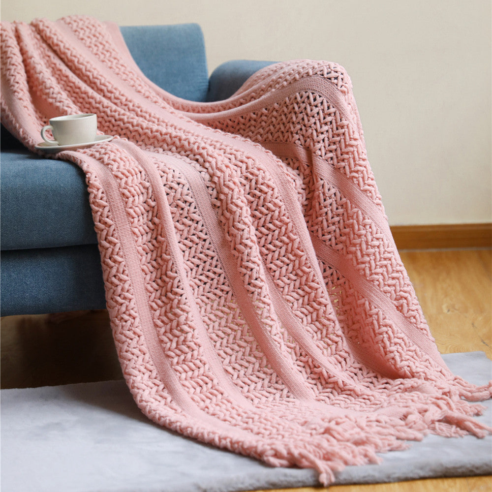 Pledd 127x180 cm – nordisk strikket