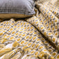 Pledd 130x152 cm med frynser – Gul