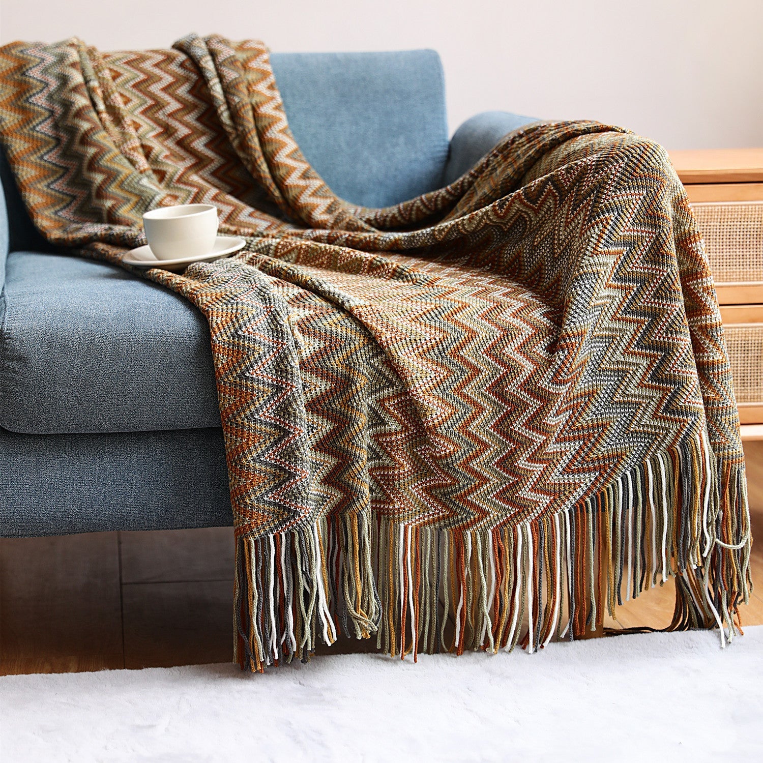 Pledd – Bohemsk akrylpledd til sofa