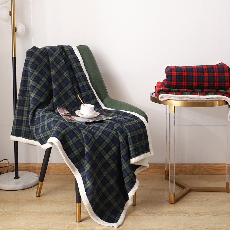 Rutete pledd 100x140 cm – mykt polyester