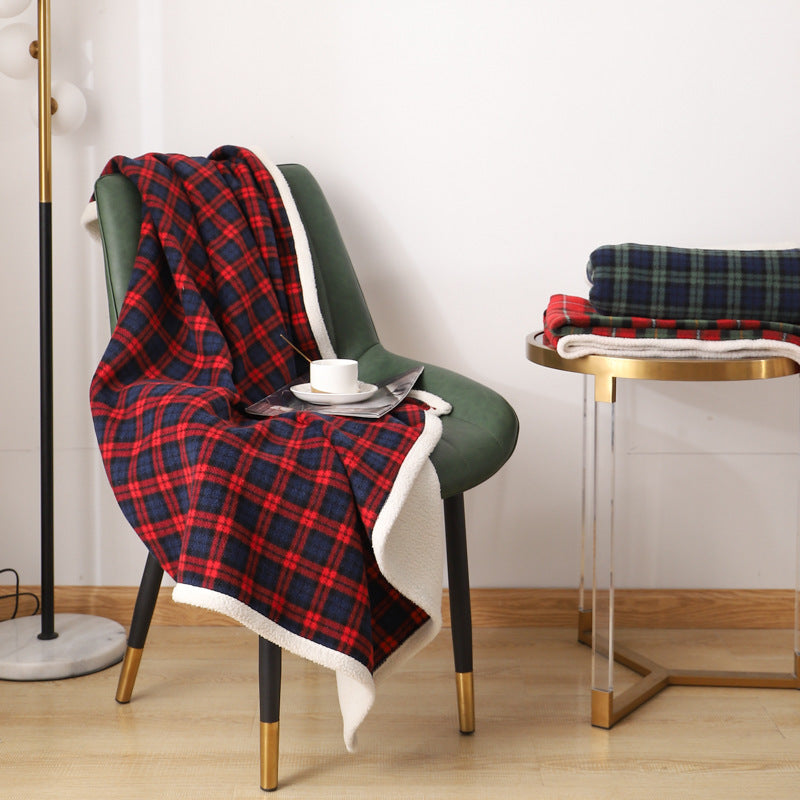 Rutete pledd 100x140 cm – mykt polyester