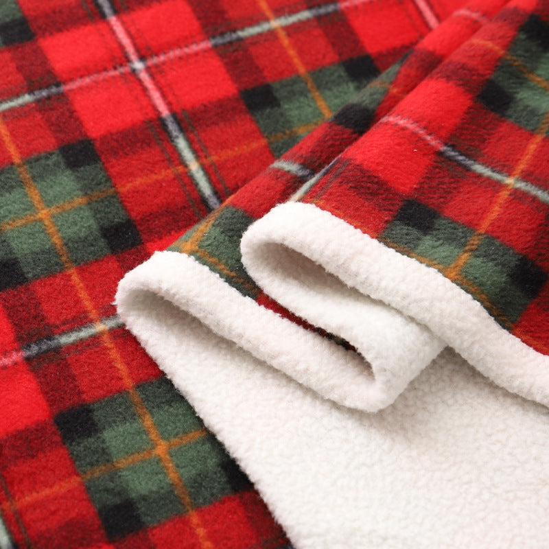 Rutete pledd 100x140 cm – mykt polyester